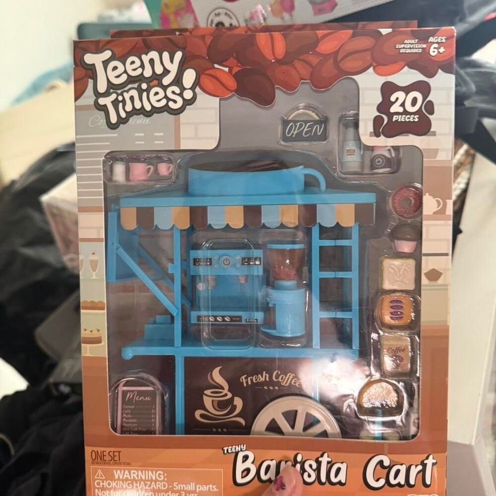 Teeny Tinies Barista Cart Playset toy doll set play